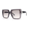 thumbnail image 1 of Womens Exposed Half Rim Square Butterfly 90s Designer Sunglasses Slate Grey, 1 of 4