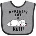 thumbnail image 3 of Inktastic Pyrenees Life is Ruff Great Pyrenees Boys or Girls Baby Bib, 3 of 4