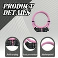 thumbnail image 3 of MELIVO Bike Lock,23.62" Bike Locks,Cable Bicycle Lock Bike Lock with Key,Pink, 3 of 7
