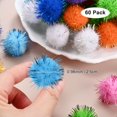 thumbnail image 3 of Uxcell 60-Pack Bolas de Pom Pom Brillantes, Bolas Mini de Brillo de 0.98in para Manualidades/Decoración de Fiesta [Azul Cielo], 3 of 6