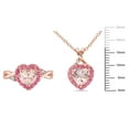 thumbnail image 2 of Everly Women's 2.62CT TGW Morganite and Tourmaline Rose Gold Plated Pendant, 2 of 8
