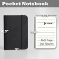 thumbnail image 2 of TUZAA 2 Pack Small Pocket Notebook,Journal Hardcover Notepad with Thick Lined Paper, 200 Pages Hardcover Mini Journal Notepad (Black＆Gray), 2 of 7
