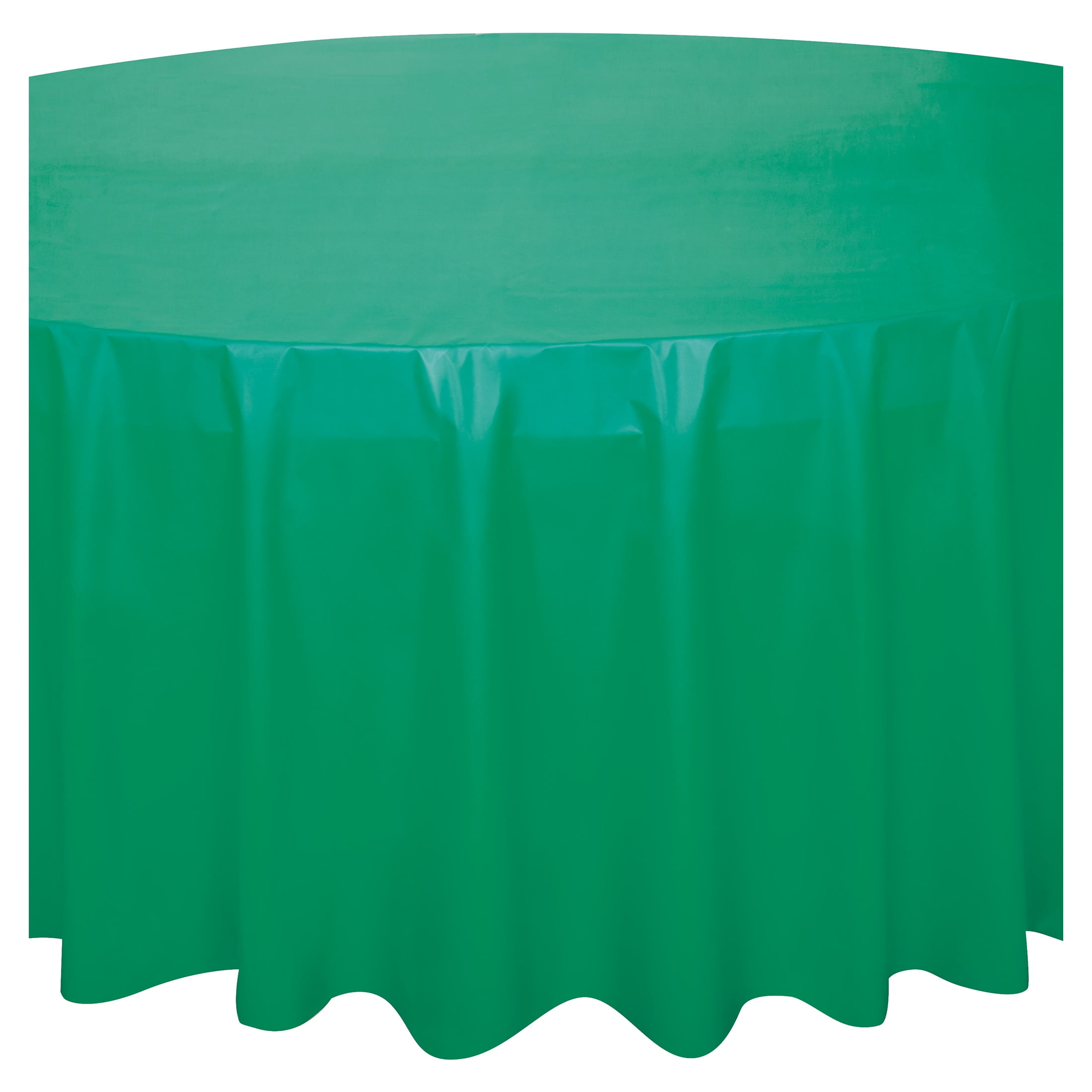 Way To Celebrate Round Plastic Table Cover, 84 in, Green, 1 Count