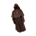 thumbnail image 1 of Capa medieval para cosplay, capa gótica de diablo, para disfrazarse de Halloween, capa con capucha para club marrón, 1 of 9