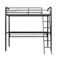 thumbnail image 4 of Lit mezzanine en métal avec bureau, 4 of 9