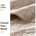 thumbnail image 6 of Hyde Lane Luxury Linen Quilt Set King Size, Organic European Flax Cotton Blend Bedding for Bedspread and Coverlet, Box Stitched, with 2 Pillow Shams, 106"x96", Natural Linen, 6 of 15