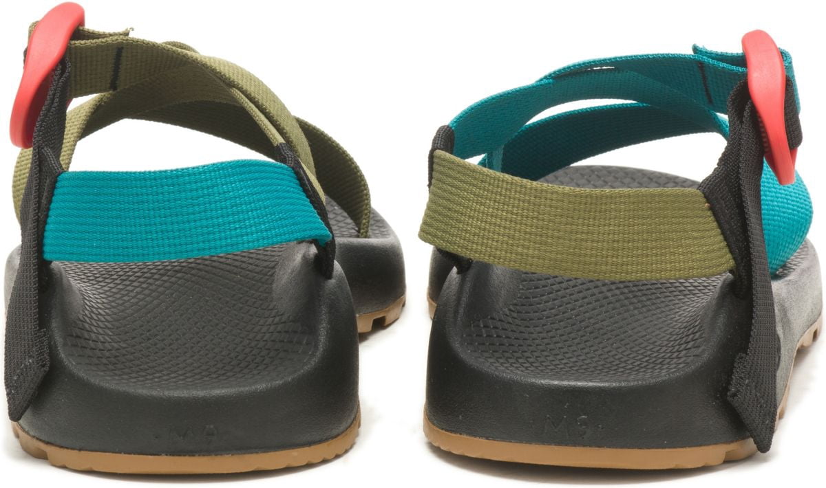 New Mens Chaco Green and Teal Chevron Sandals Chaco Lowdown Sandals Men main image 2