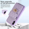 thumbnail image 6 of Phone Case for iPhone Xs X 10 10s Wallet Cover with Credit Card Holder Shoulder Crossbody Strap Long Lanyard Leather Cell Accessories iPhoneX iPhoneXs iPhone10 i PhoneX SX 10x 10xs X’s Women Purple, 6 of 15