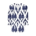 thumbnail image 5 of Yuanlook V Neck T-Shirts Blouses for Women,Dressy Casaul 3/4 Length Sleeve Womens Tops Shirts Fashionable Tee - Navy - XXL, 5 of 5