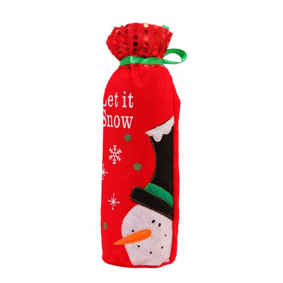 HBFAGFB Christmas Decorations Fabric Bottle Sleeve Decoration Bottle Bag Suitable for Bedroom B