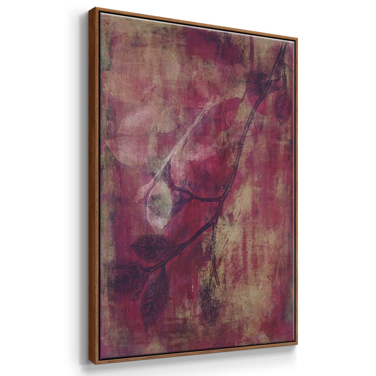 Branching Out XVII Framed Premium Gallery Wrapped Canvas - Ready to Hang - 17 x 25 - Walnut Floating Frame