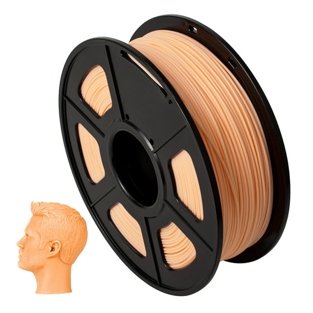 SUNLU PLA + Filamento de impresora 3D 1,75 mm Precisión dimensional +/- 0,02 mm Carrete de 1 kg (2,2 Abanopi Color de piel