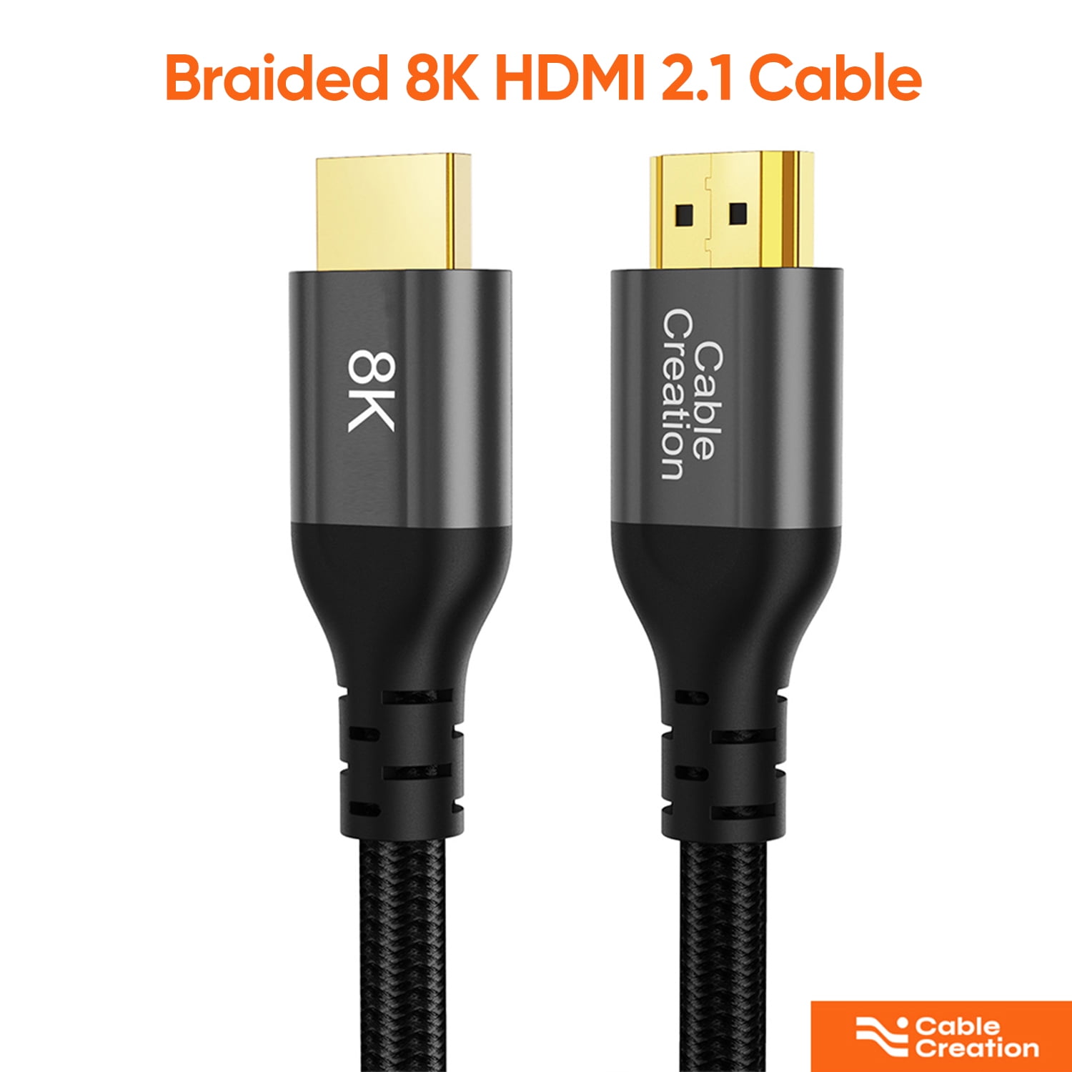 CableCreation HDMI Cable 3.3ft, 2.1 Ultra High Speed 48Gbps HDMI HDR Male to Male Cable, Braided HDMI EARC Cord for Apple TV, Roku, Xbox,Samsung, QLED, Sony, LG, Playstation, PS5, PS4 and