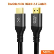 CableCreation 8K HDMI Cable 10ft, 2.1 Ultra High Speed 48Gbps HDMI HDR Male to Male Cable, Braided HDMI EARC Cord for Apple TV, Roku, Xbox,Samsung, QLED, Sony, LG, Playstation, PS5, PS4 and Xbox