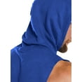 thumbnail image 3 of Fangasis Men's Hooded Tops Sleeveless Sweatshirt Solid Color Hoodies Men Lightweight Pullover Top Regular Fit Sport Royal Blue L, 3 of 6