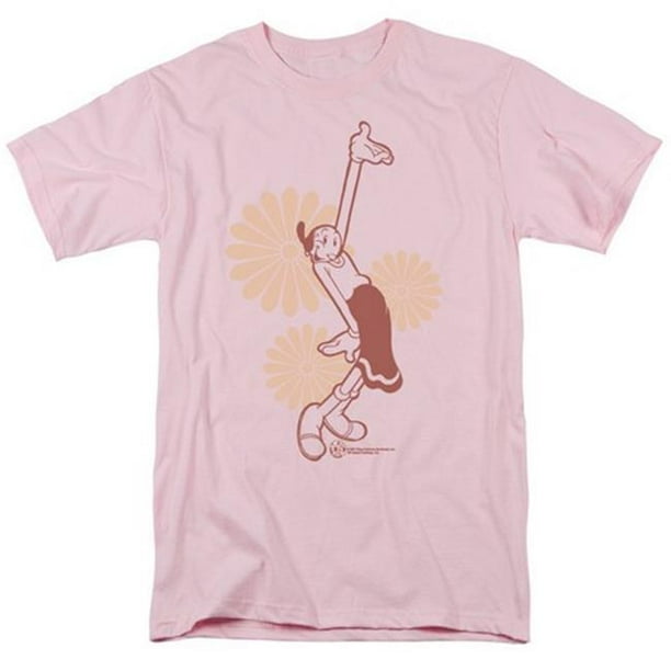 Popeye-Daisies Manches Courtes Adulte 18-1 Tee&44; Rose - 4X