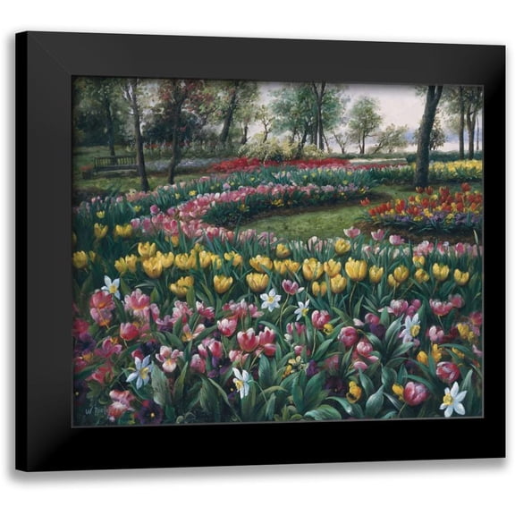 Roelofs, Wouter 14x12 Black Modern Framed Museum Art Print Titled - Flowerbed