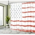 thumbnail image 5 of Ambesonne American Shower Curtain, Vector Grunge Texture, 69"Wx84"L, White Blue and Vermilion, 5 of 5