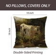 thumbnail image 2 of LALILO Throw Pillow Covers Cow Oil Canvas Farmer Cow Field Oil Cushion Cover 18" x 18", 4023 Pack, 2 of 6