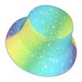 thumbnail image 4 of PAYOHTO Rainbow Glitter Bucket Hats for Women Men, Beach Summer Outdoor Fisherman Hat for Boy Girl, 4 of 8