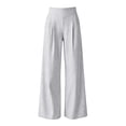 thumbnail image 7 of ClodeEU Women's Striped High Waist Pleated Wide Leg Pants,Casual Loose Trousers with Pockets ,Women's Plus XL, 7 of 7