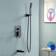 thumbnail image 2 of Logmey  12 inch Wall Mounted Rainfall Shower Head and Handheld Shower System with Waterfall Tub ,Oil Rubbed Bronze, 2 of 8