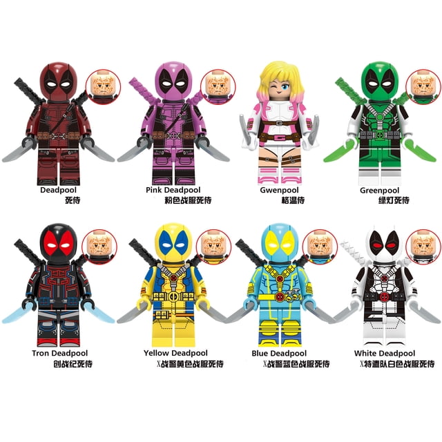 Set de 8 Minifiguras de Anime y Superhéroes – Figuras de Bloques de Construcción Acción, Juguete de Colección para Niños y Adultos, Regalo Ideal