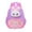 Pink, variant on Cute Plush Animal Decor Backpack, Lightweight Color Block Casual Daypack Multi Pocket Portable School Backpack for Daily Campus Use