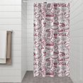 thumbnail image 2 of Red Football Event Elements Pattern Shower Curtain 36"x72" ,Bathroom Decorative Shower Curtains Set with 12 Hooks,Modern Waterproof Washable Shower Curtain, 2 of 6