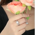 thumbnail image 4 of Beautlace Round Moissanite Engagement Rings,925 Sterling Silver Classic Promise Ring 0.8CT Wedding Rings for Women, 4 of 10