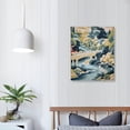 thumbnail image 3 of ARISTURING Classic Chinese Style Canvas Wall Art Blue Yellow And White Chinoiserie Pagoda Farmhouse Wall Decorations for Pub Bedroom Dining Room Kitchen Bathroom Canvas Paintings, 3 of 4