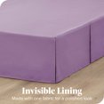 thumbnail image 3 of Bare Home Jupe de Lit Double Brossage - Premium 1800 Collection - Retombée de 15 Pouces - Très Grand Simple, Lavande, 3 of 4