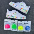 thumbnail image 1 of Air Force 1 Custom Mens Shoes, Neon Color Splatter Explosion! Kinetic Energy!, 1 of 6