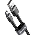 thumbnail image 1 of Cable de Carga Rápida REFORZADO Baseus Cafule Micro 2 metros Negro y rojo, 1 of 4
