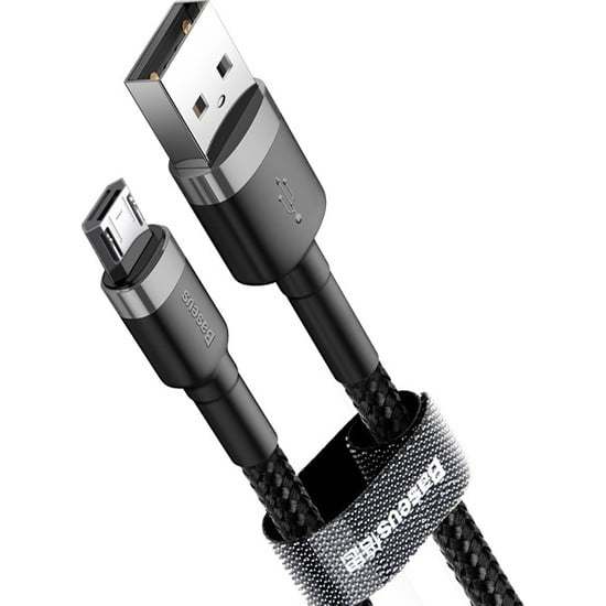 Cable de Carga Rápida REFORZADO Baseus Cafule Micro 2 metros Negro y rojo