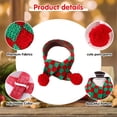 thumbnail image 3 of Bufanda navideña para mascotas Collar de punto para mascotas Bola de peluche Cuello de perro de invierno Ropa cálida para cachorros y gatos Accesorios Mini bufanda de punto, 3 of 6