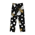 thumbnail image 4 of Disketp Honey Bees At Night Men'S Pajama Pants - Ultra Soft Fleece Sleep And Lounge Pants (Size: S-Xxl), 4 of 9