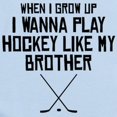 thumbnail image 2 of CafePress - Play Hockey Like My Brother Body Suit - Long Sleeve Cotton Baby Bodysuit, 2 of 4