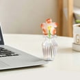 thumbnail image 5 of 1Pcs Elegant Handmade Glass Vase with Vertical Stripe for Desktop Miniature Decoration, 2X1In (Clear1), 5 of 7
