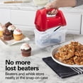thumbnail image 2 of Hamilton Beach Electric Hand Mixer with QuickBurst, 6-Speed Corded, 250W, 3 Attachments and Snap-On Storage, Red, 2 of 8