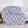 thumbnail image 3 of Naloa Plaid Flowers Flannel Blankets - Thick and Warm Blanket for Winter, Soft Fuzzy Plush King Blanket for All Seasons40"x30", 3 of 6
