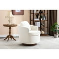 thumbnail image 5 of 29.1"w X 32.7"h Boucle Fabric Chair With Solid Wood Base - Living Room Enhancement Ergonomic Brown Enhance Your Comfort, 5 of 6