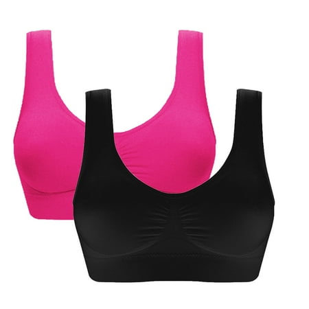

Pxiakgy lingerie for women 2PCS Women Comfortable Breathable Bra Fitness Workout Yoga Shaping Underwear Hotpink + XXL