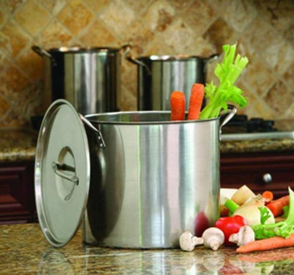 3-Piece Stainless Steel Stock Pot Set