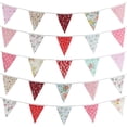 thumbnail image 2 of 33 Ft Vintage Flower Fabric Bunting Banner 36 Triangle Flag For Party Decor, 2 of 9