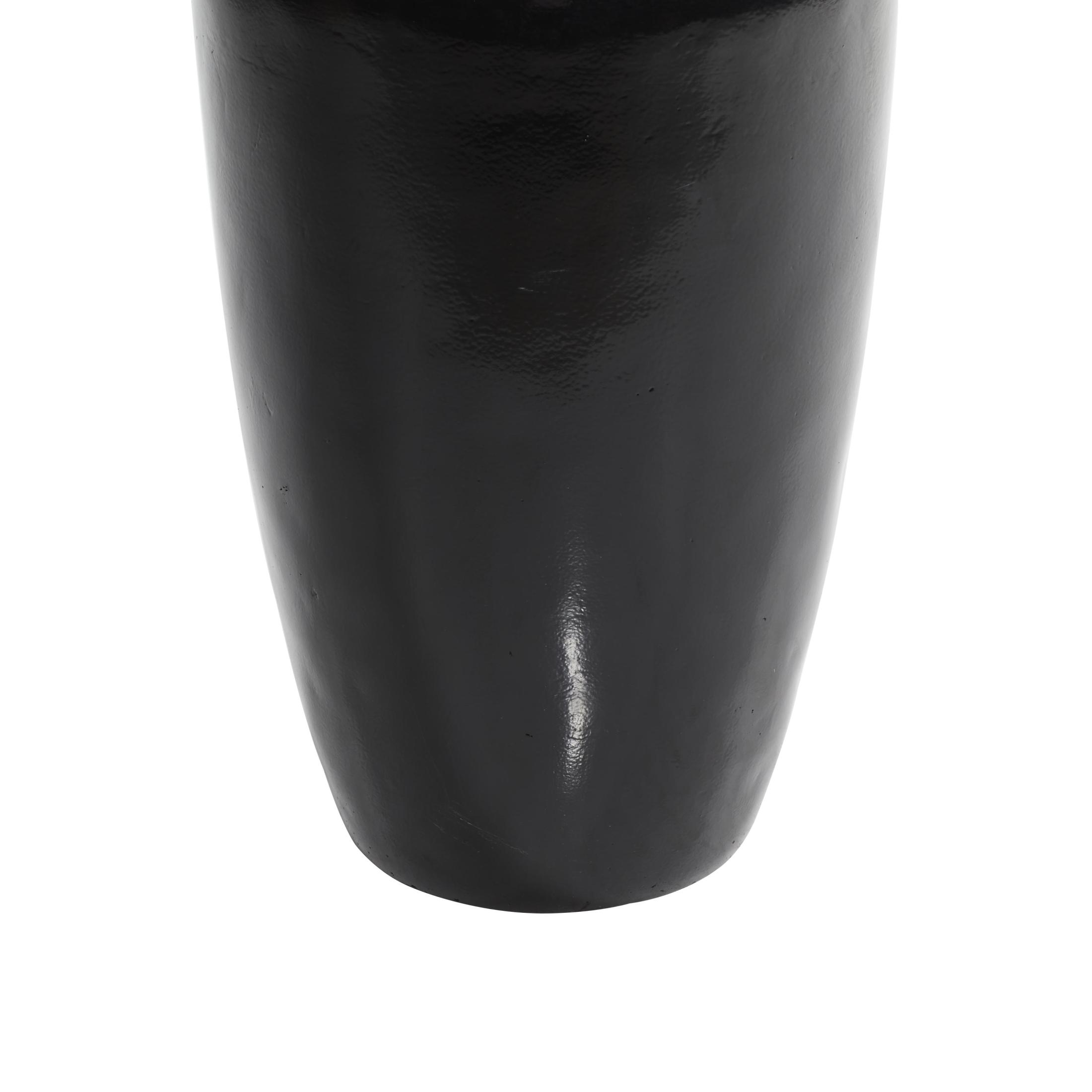 DecMode 37" Artificial Dracaena Plant in Realistic Leaves and Black Fiberglass Pot