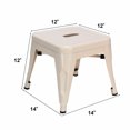 thumbnail image 4 of Gymax Set of 2 Stackable Stool  Style Kids Children Lightweight Stool Metal Creamy, 4 of 8