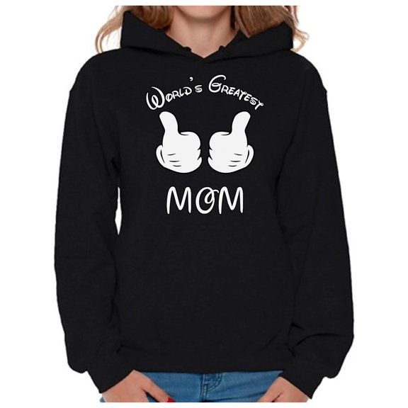 Awkward Styles Women's World`s Greatest Mom Graphic Hoodie Tops Mothering Mother's Day