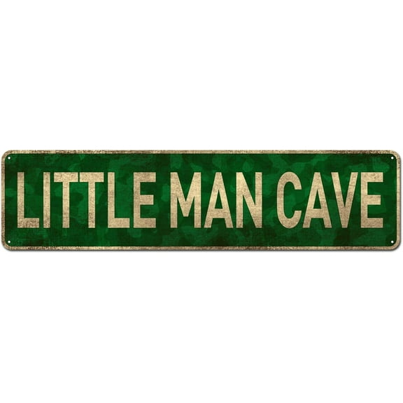 Little Man Cave, Toddler Boy Room Decor, 4"x16" Decoration Wall Sign, Kids Room Signs For Door, Boy Decor for Bedroom, Boys Only Sign for Room Boys