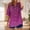 Purple, variant on Odbmxy Womens Shirts Plus Size Summer V-Neck Elbow-Length Women Tops Button up Vintage Casual Loose Cardigan Graphic Green Tops